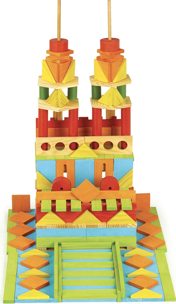 JEUJURA jeujuraj8345 Triangle Rectangle Multi-Form Tecap Ziegel und Block Spielzeug (200 Teile) Norm
