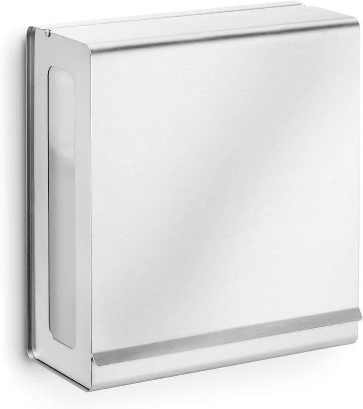 blomus -NEXIO- Papiertuchspender aus mattiertem Edelstahl, einfache Entnahme, Handtuchspender, prakt