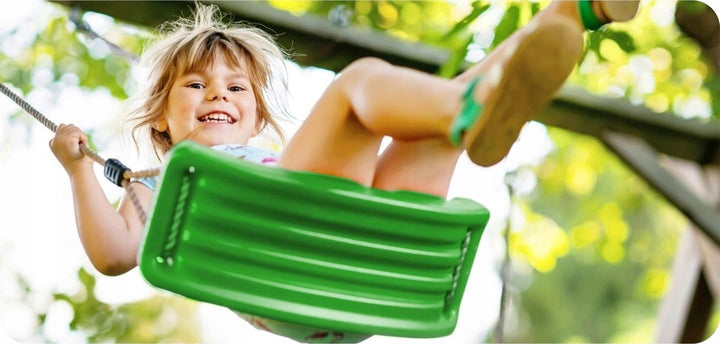 KRUMAD Kinderschaukel Outdoor & Indoor, Ergonomische Schaukel Kinder, Höhenverstellbaren Seilen 115–