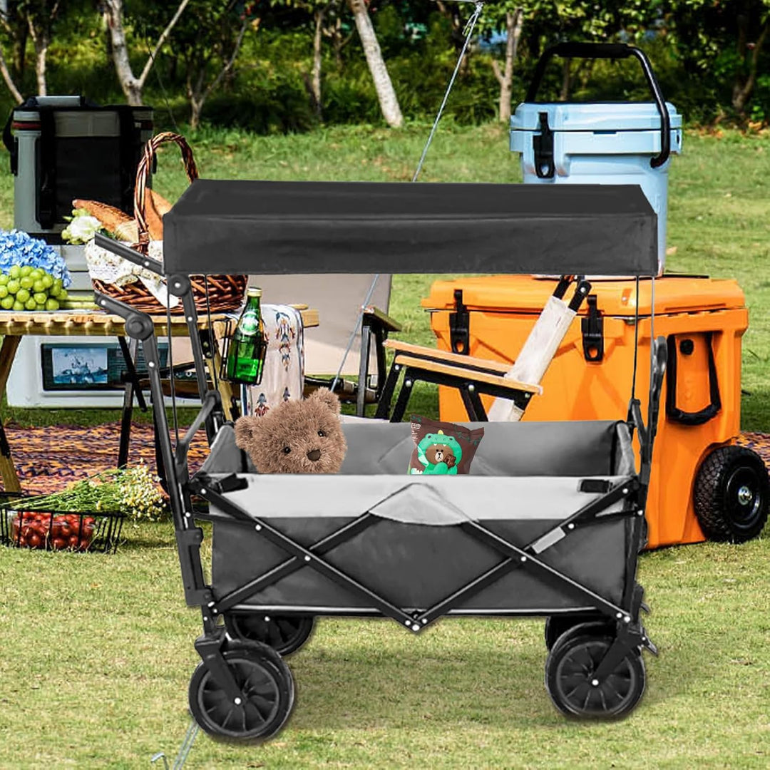 Bollerwagen Dach, Regenschutz für klappbare Handwagen, abnehmbare Markise, Staubdicht, Regendicht, S