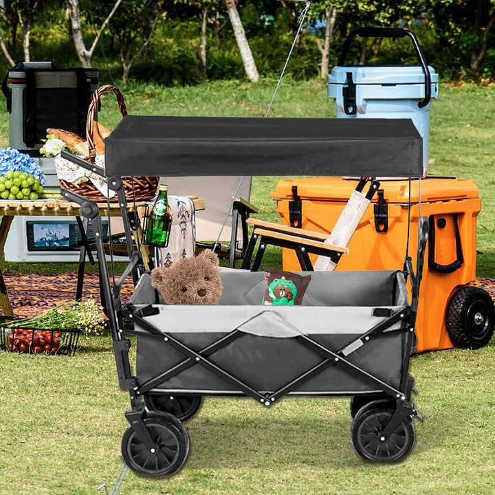 Bollerwagen Dach, Regenschutz für klappbare Handwagen, abnehmbare Markise, Staubdicht, Regendicht, S