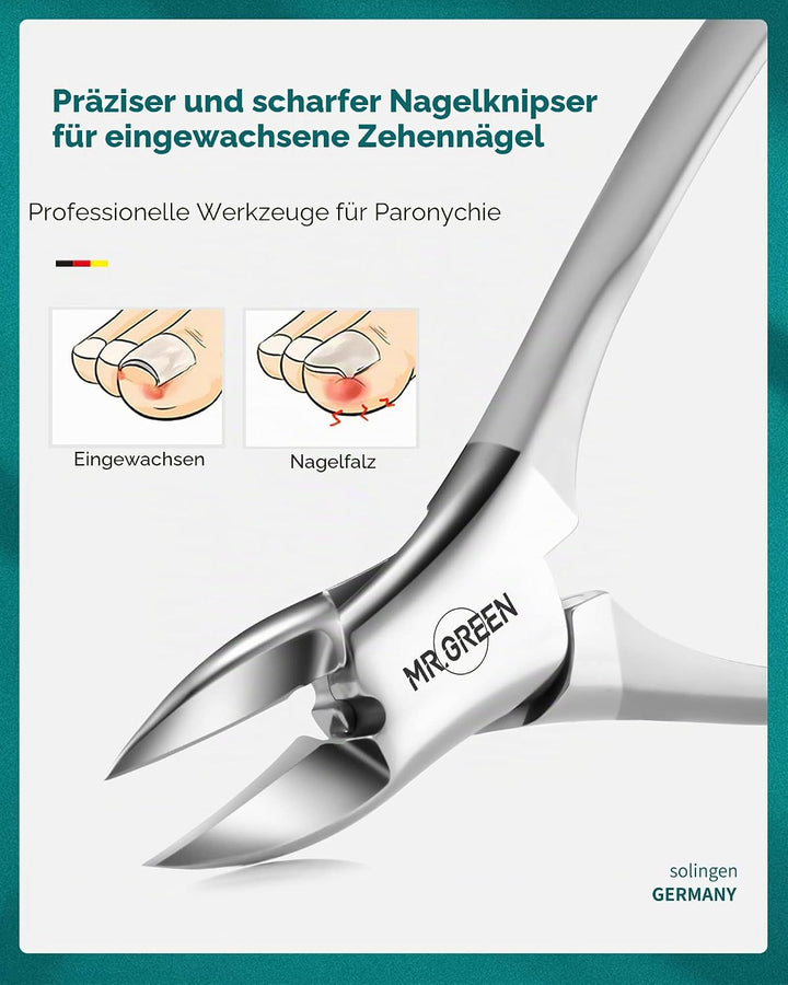 MR.GREEN Maniküre Set 9 in 1, Vollfunktion Höhere Qualität Nagelknipser Set, Professionelles Pedikür
