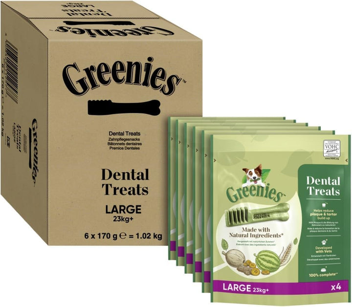 Greenies The Smart Dental Treat 24 Chews, Daily Original Large Dog Treats, 6er Pack (4 x 170 g)
