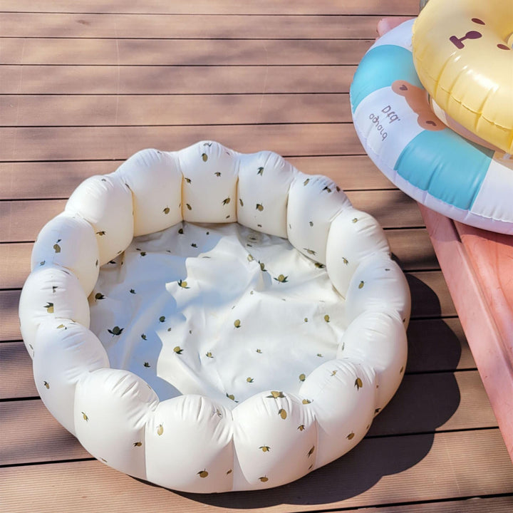 Aufblasbares Schwimmbecken 90cm PVC Planschbecken Niedlicher Swimmingpool Aufblasbare Badewanne Dusc