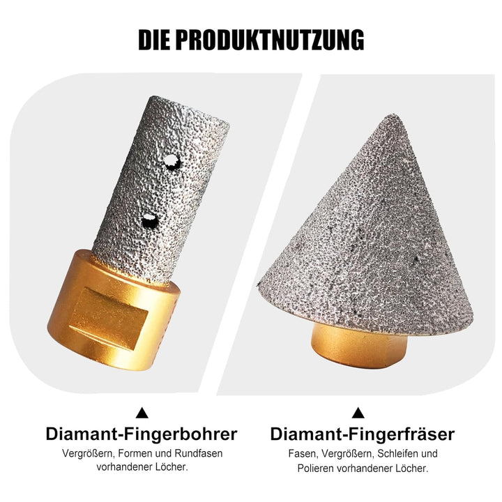 GVHAKG 11 stücke Diamant Fliesenbohrer Set mit M14 Diamantbohrer (6/8/10/25/35/50/68/110mm,1 stück 2