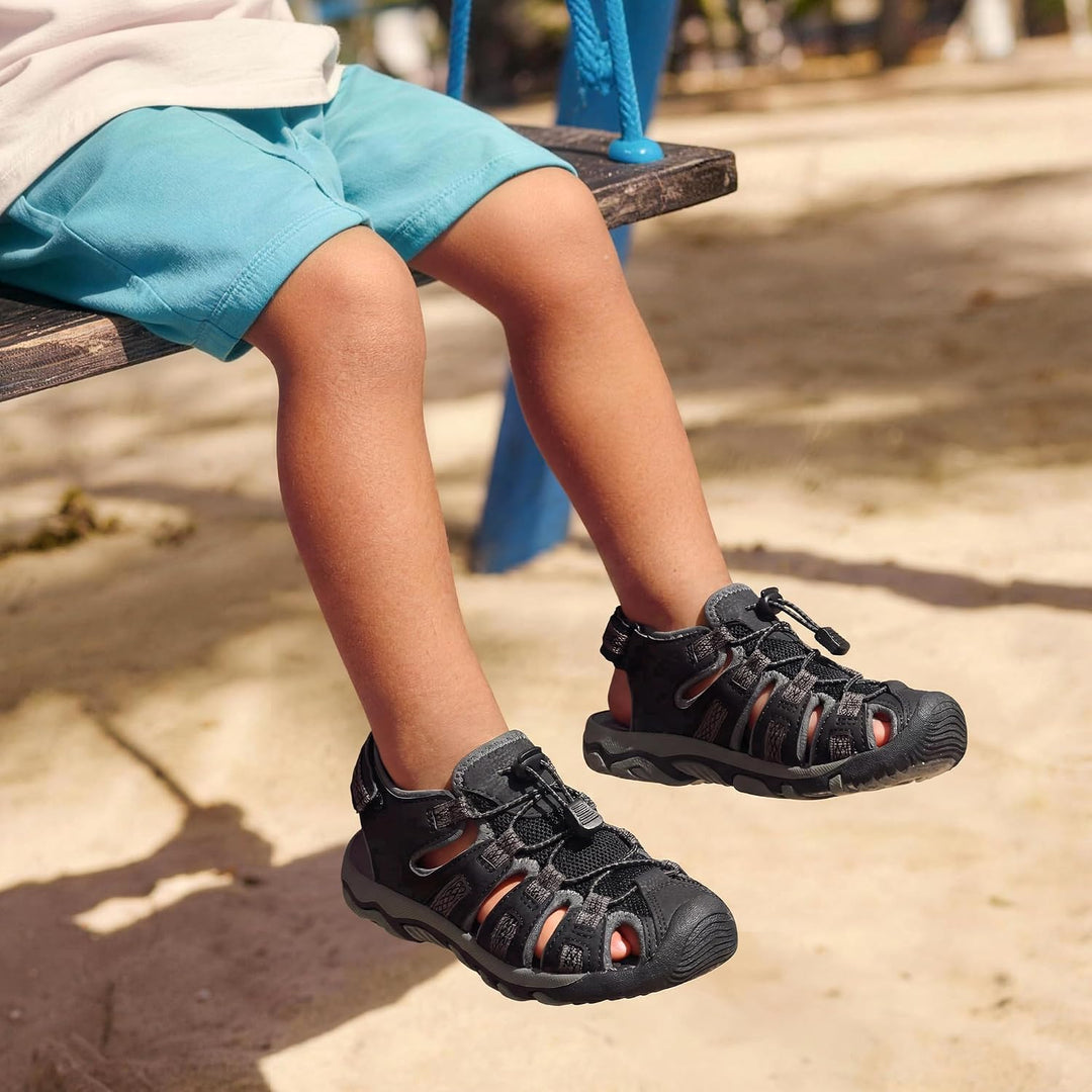 DREAM PAIRS Jungen Mädchen Sandalen Sommer Geschlossene Sport Turnschuhe Klettverschluss Sportliche