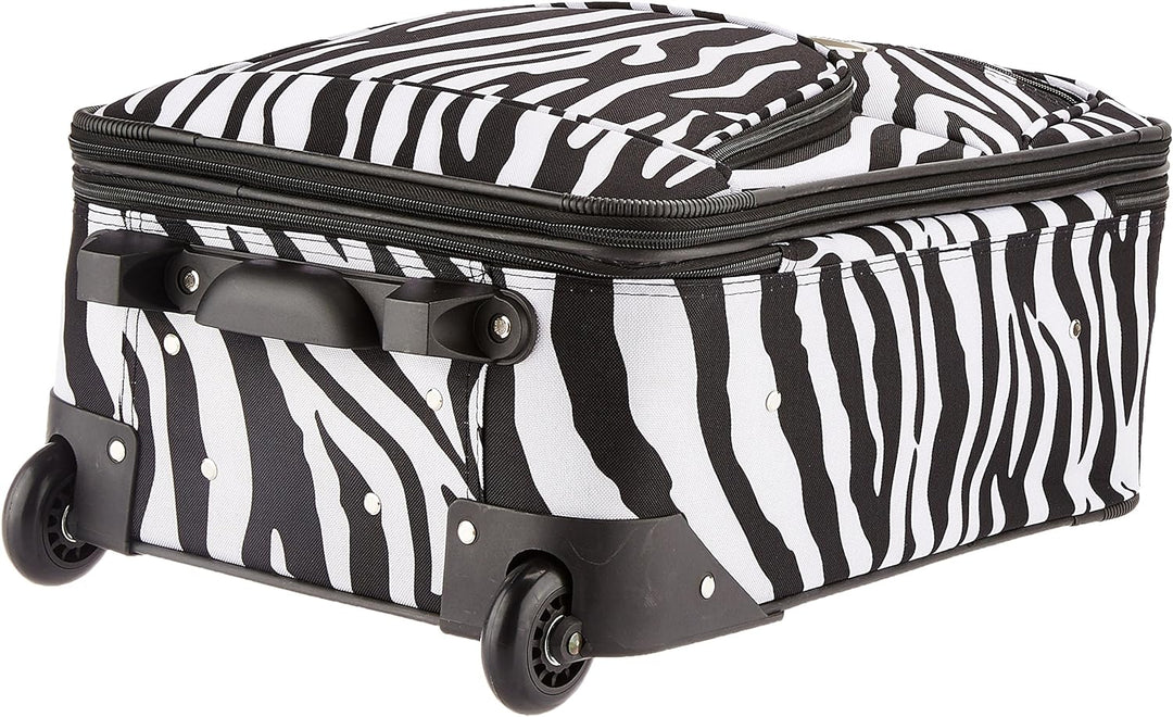 Rockland Fashion Softside Gepäck-Set, aufrecht stehend, Zebra, Einheitsgrösse, Fashion Softside Gepä
