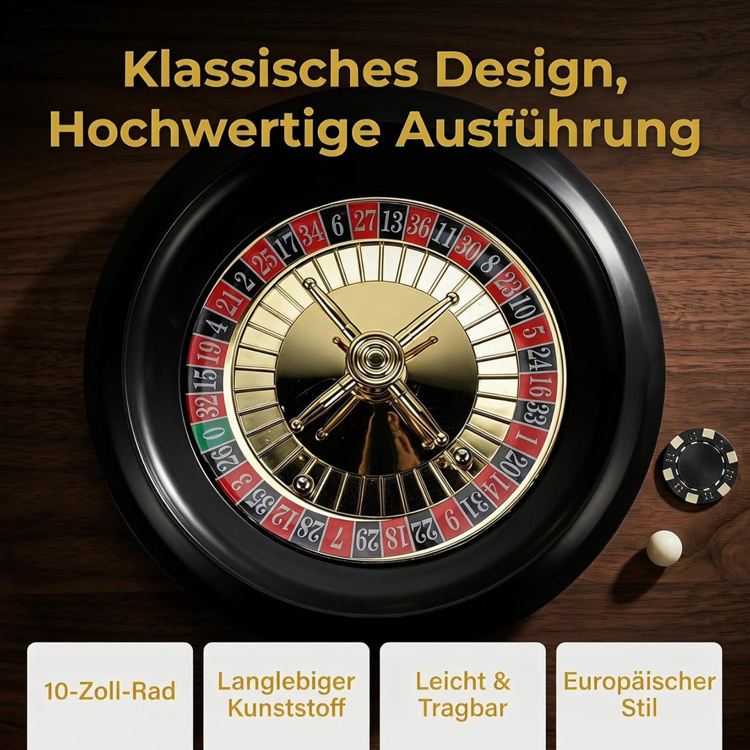 Toyvian Russisches Roulette Tischspielrad -Roulette-Tisch Party-Rad Tischspiel Rad Partyspiel Pokerr