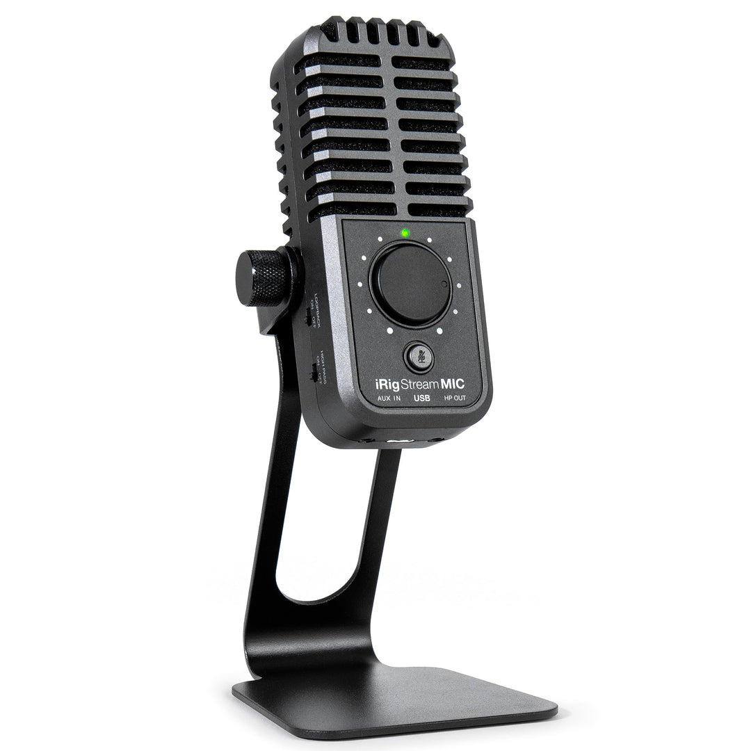 IK Multimedia iRig Stream Mic USB-C Kondensatormikrofon mit integrierter Audioschnittstelle -Podcast