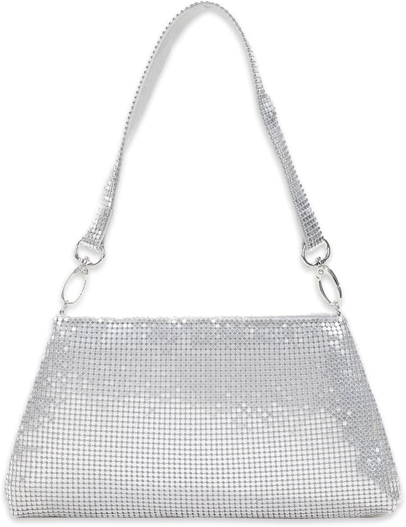 CORIOS Abendtasche Damen Shiny Handtasche Kleines Aluminiumblech Clutch Bag Klein Tasche Glitzer Sch