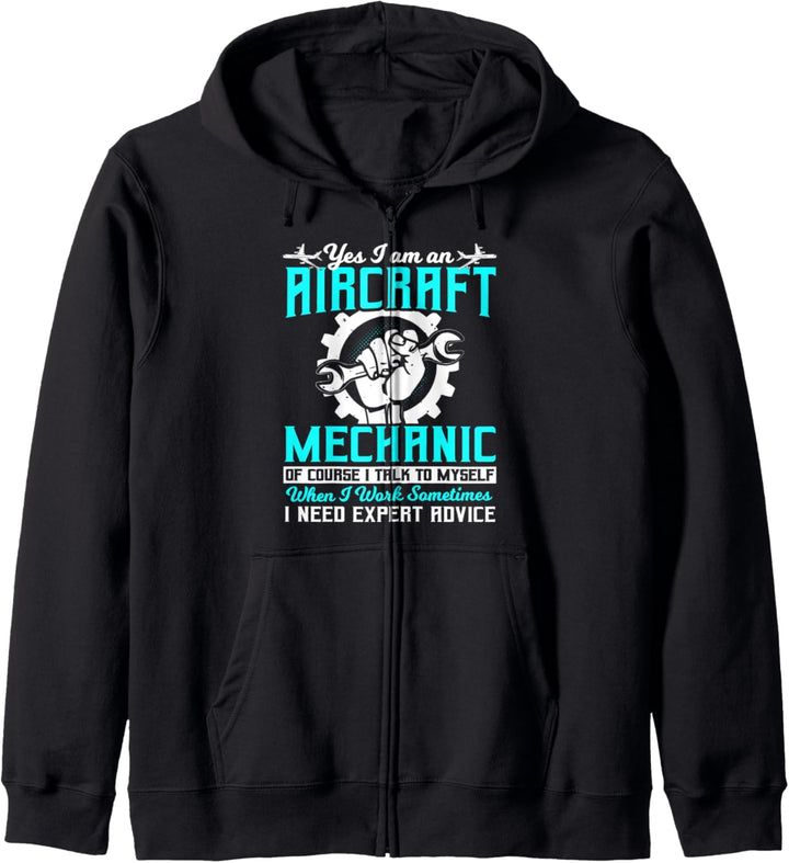Airplane Mechanic Gift Need Expert Advice I Talk To Myself Kapuzenjacke