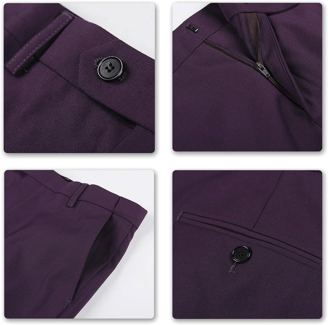 Allthemen Anzug Herren Slim Fit 3 Teilig Anzüge Modern Herrenanzug 3-Teilig Sakko Hose Weste für Bus