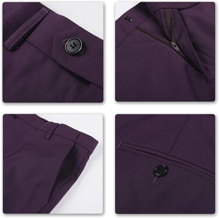 Allthemen Anzug Herren Slim Fit 3 Teilig Anzüge Modern Herrenanzug 3-Teilig Sakko Hose Weste für Bus