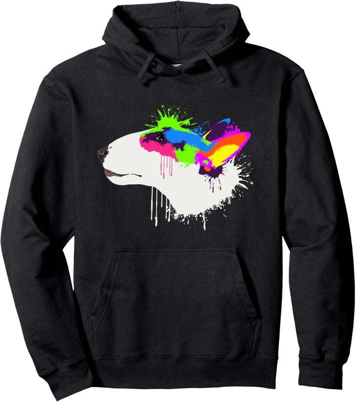 Splash Art Bullterrier Hundehalter Geschenkidee Hunde Pullover Hoodie