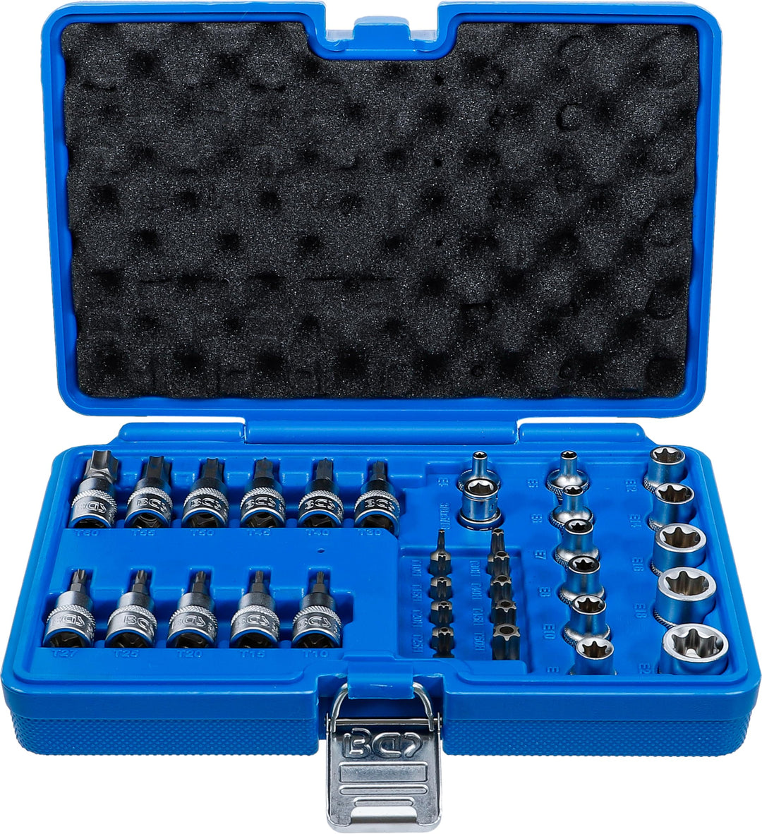 BGS 5021 | Bit- und Steckschlüsseleinsatz-Satz | 34-tlg. | 10 mm (3/8") | T-Profil (für Torx) | CV-S