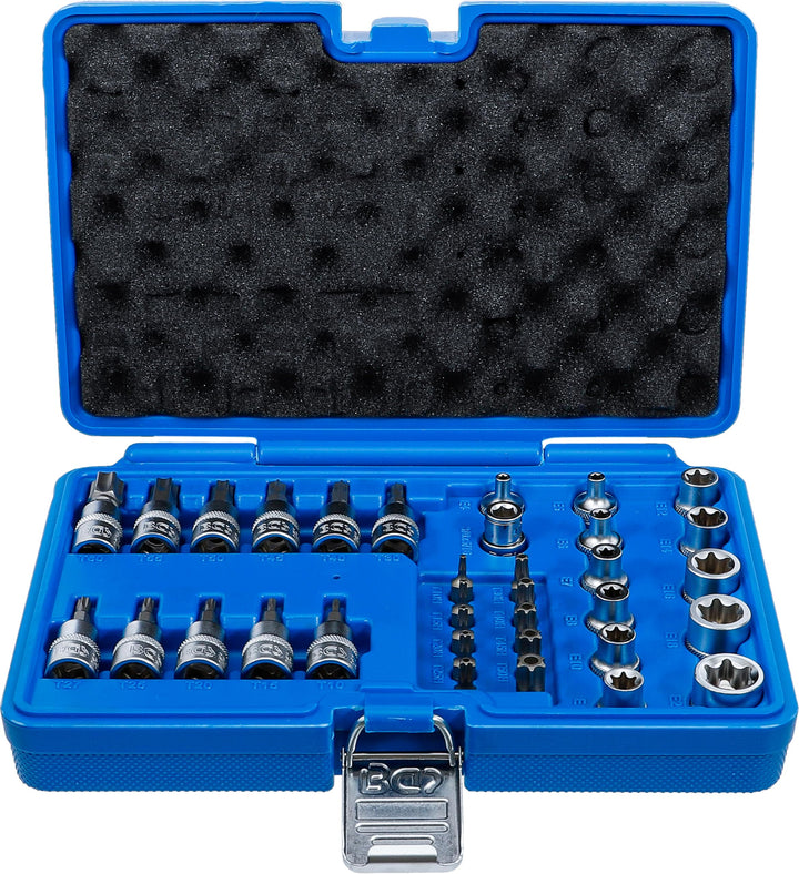 BGS 5021 | Bit- und Steckschlüsseleinsatz-Satz | 34-tlg. | 10 mm (3/8") | T-Profil (für Torx) | CV-S