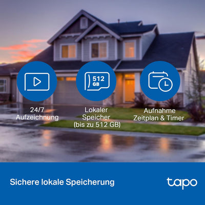 TP-Link Tapo C500 WLAN Überwachungskamera Aussen, 360° Sichtbereich, 1080p Auflösung, Bewegungserken