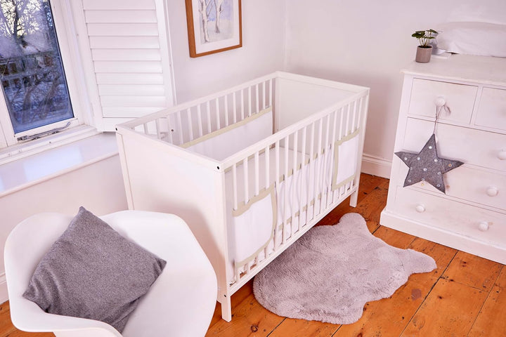 PurFlo Atmungsaktive Bettumrandung (2 Stück), sichere Alternative zu traditionellen Babybetten, masc