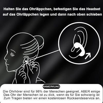 Open Ear Kopfhörer Bluetooth kabellos drahtloses Ohrclip-Bluetooth-Headset Ear Clip Luftleitung Knoc