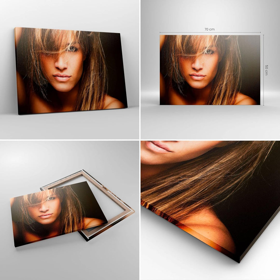 Bilder auf Leinwand Weiblich mode modell nackt Leinwandbild 70x50cm Wandbilder Dekoration Wohnzimmer