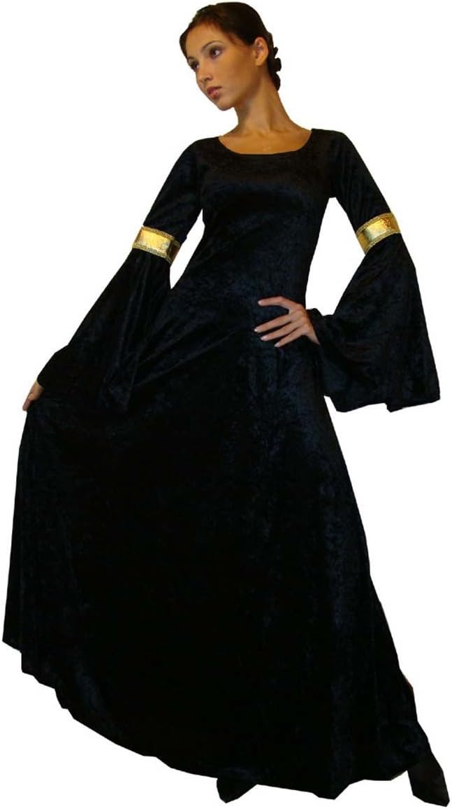 MAYLYNN 10923-M - Mittelalter Kostüm Elbentraum, Grösse S, schwarz, S