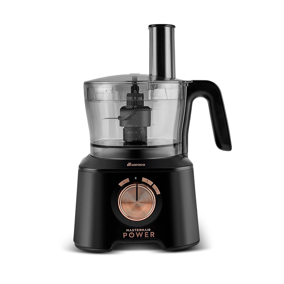 Karaca Mastermaid Power Max 11 in 1 - Multifunktions Küchenmaschine mit Mixer, Reibe, Blender, Rührm