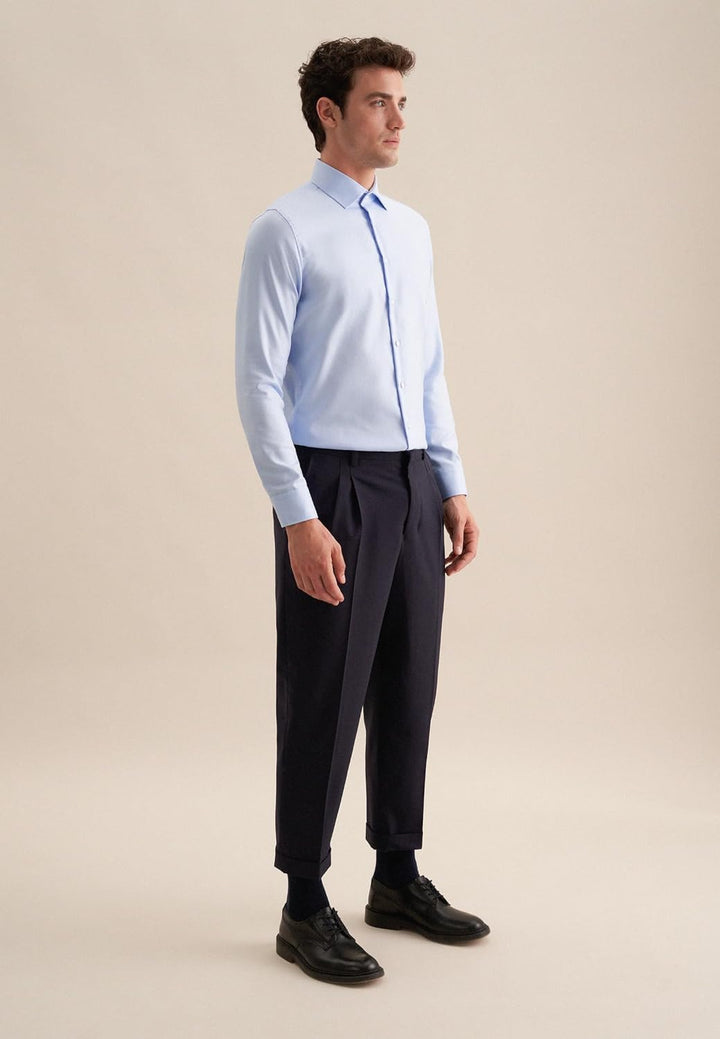 Seidensticker Herren Men Shaped Longsleeve Cotton Businesshemd 37 Blau(253690), 37 Blau(253690)