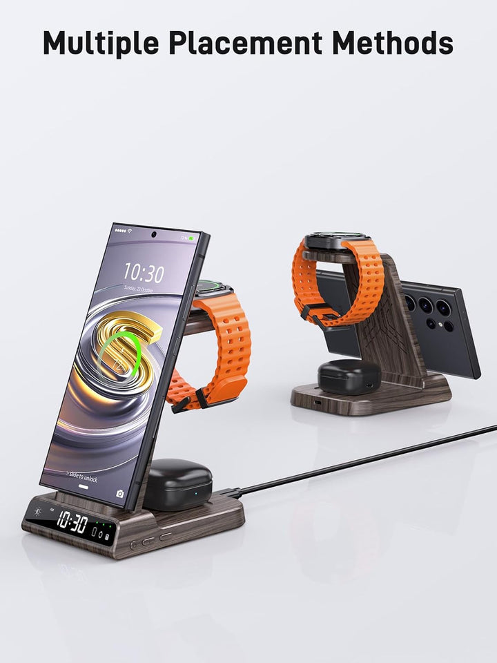 Wireless Charger für Samsung Galaxy S23 Ultra, Induktive ladestation für Samsung Watch 6, 3 in 1 lad