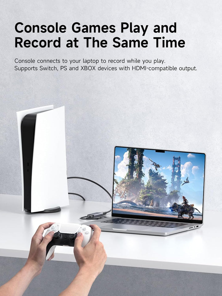 Hagibis USB 3.0 Video Capture Card with 100W PD HDMI to USB/USB C 1080P HD 60fps Live and Record Vid