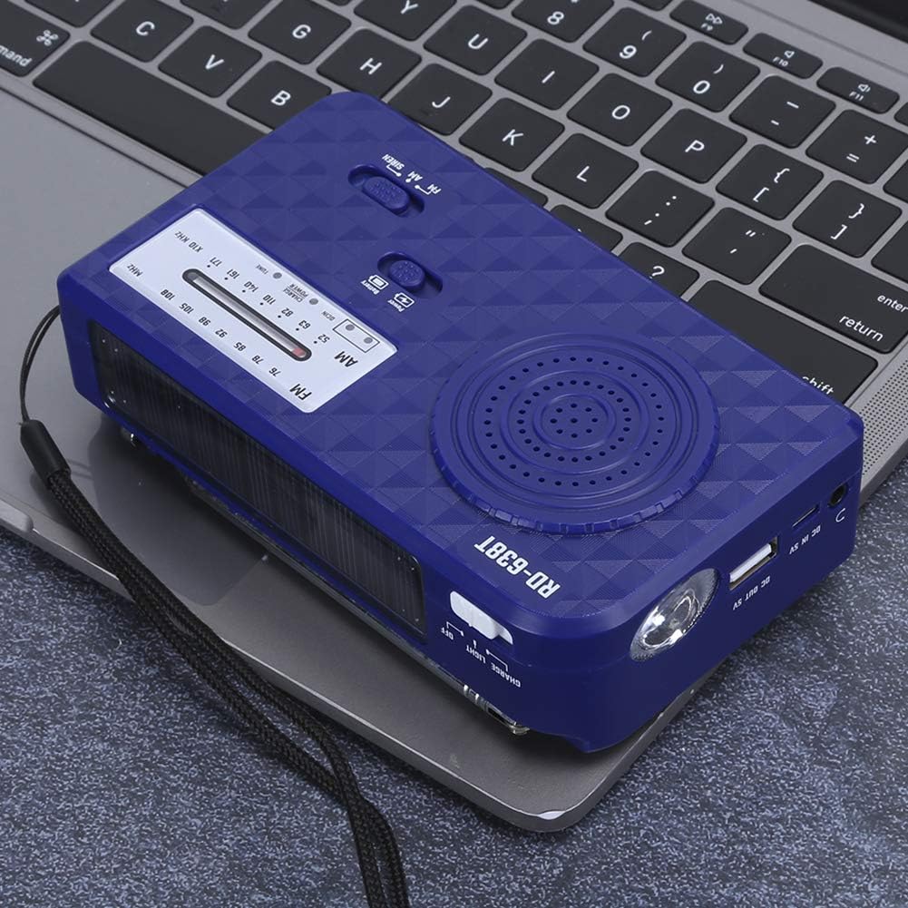 Notfall-Solar-Handkurbel-Radio, Autarkes Solar-FM-AM-Notfall-Radio, LED-Licht, Telefon-Notfall-Aufla