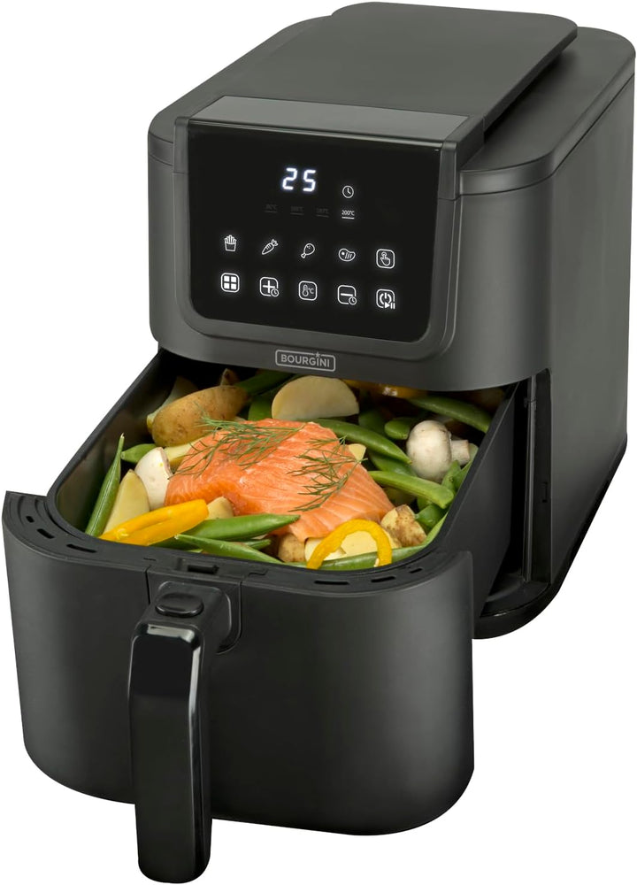 Bourgini Slimfit Airfryer XL – Heissluftfritteuse – 5 Liter – 1500 W – mit keramischer Antihaftbesch