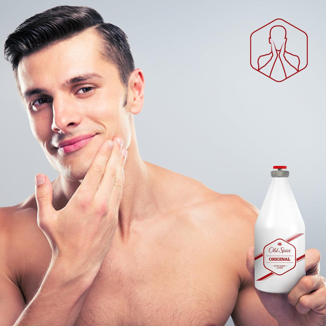 Old Spice Original After Shave Lotion für Männer (150 ml), kühlendes Rasierwasser mit antiseptischer