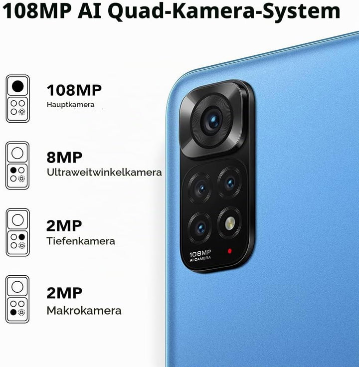Xiaomi Redmi Note 11S Smartphone,6GB RAM 64GB ROM, 6,43 Zoll AMOLED DotDisplay, MediaTek Helio G96 P
