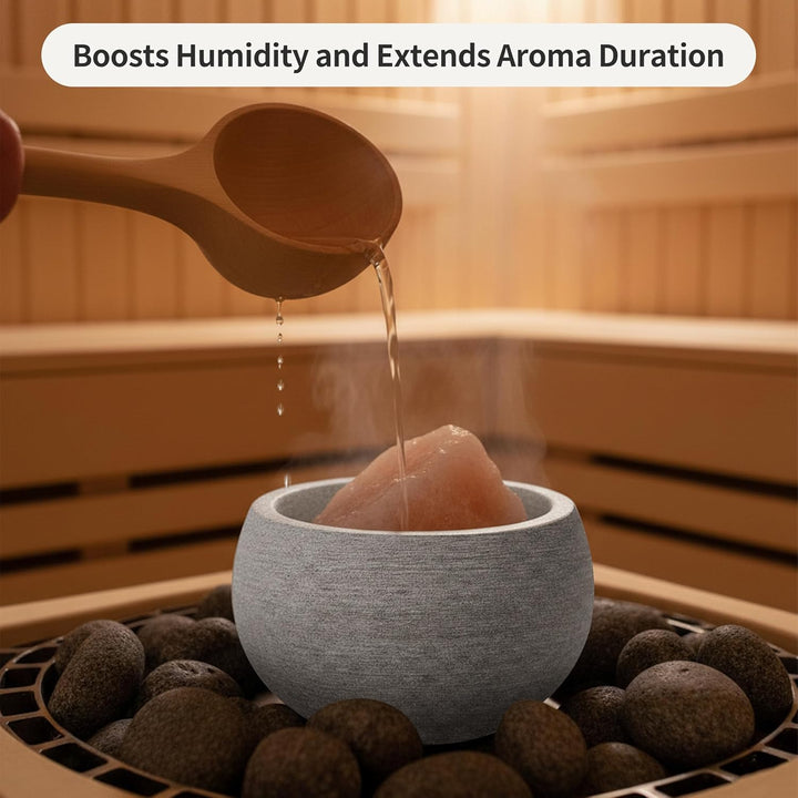 Sauna Aromaschale aus sauna zubehör, 10,5 x 6 cm, Aromatherapie-Schale als Accessoire für Saunaräume