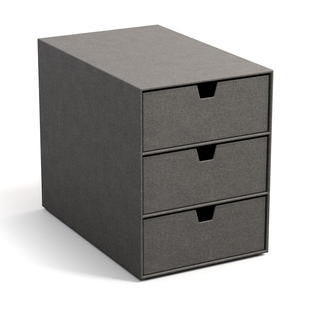 BIGSO BOX OF SWEDEN INGRID Schubladenbox für Dokumente und Bürobedarf – Schreibtisch Organizer mit 3