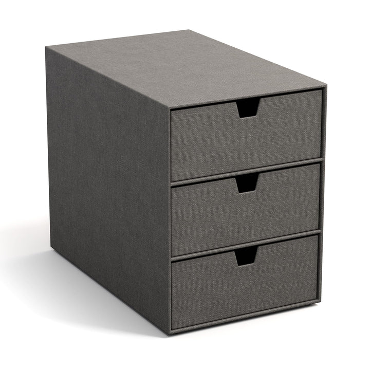 BIGSO BOX OF SWEDEN INGRID Schubladenbox für Dokumente und Bürobedarf – Schreibtisch Organizer mit 3