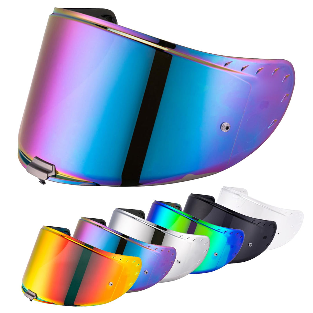 Helmvisier für LS2 FF327/Challenger,Motorradhelm Visier,Motorrad Windschutz Helm Objektiv Visier Vol