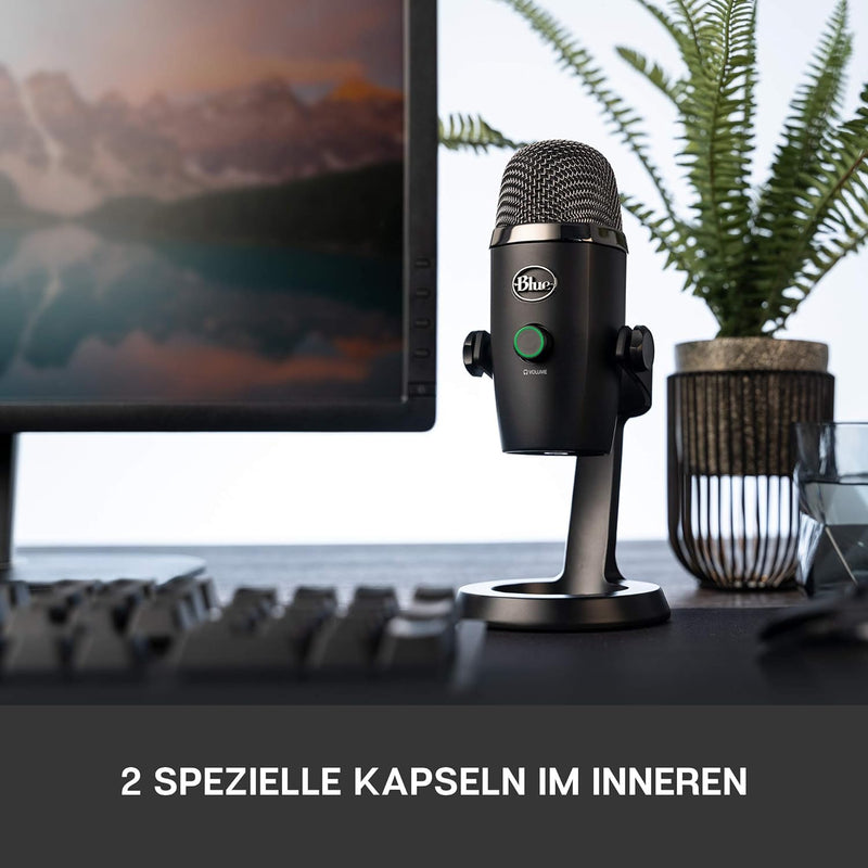 Blue Yeti Nano Premium USB-Mikrofon für Aufnahmen, Streaming, Gaming, Podcasting auf PC und Mac, Mit