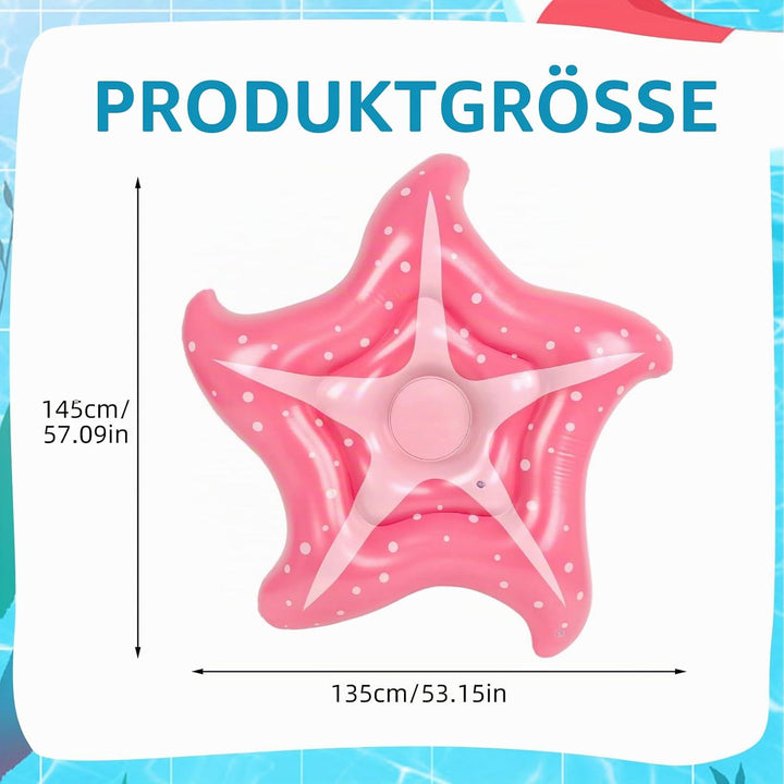 Luftmatratze Seestern 150cm, Pool Hängematte und Schwimmliege für Erwachsene, Wasser Spielzeug und S