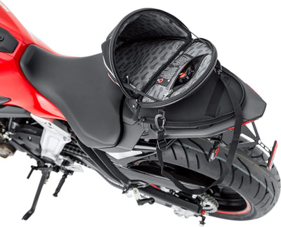 QBag Hecktasche Motorrad Motorradtasche Hecktasche 06, abnehmbar, sportlich, mit Öffnungswinkelbegre