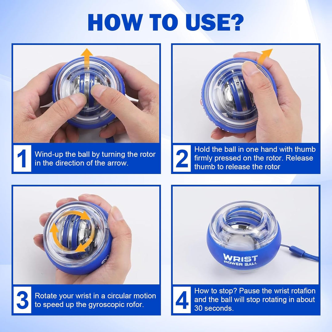 Gyroball Handtrainer, Handgelenk Trainer zur Stärkung von Armen, Fingern, Handgelenkknochen und Musk