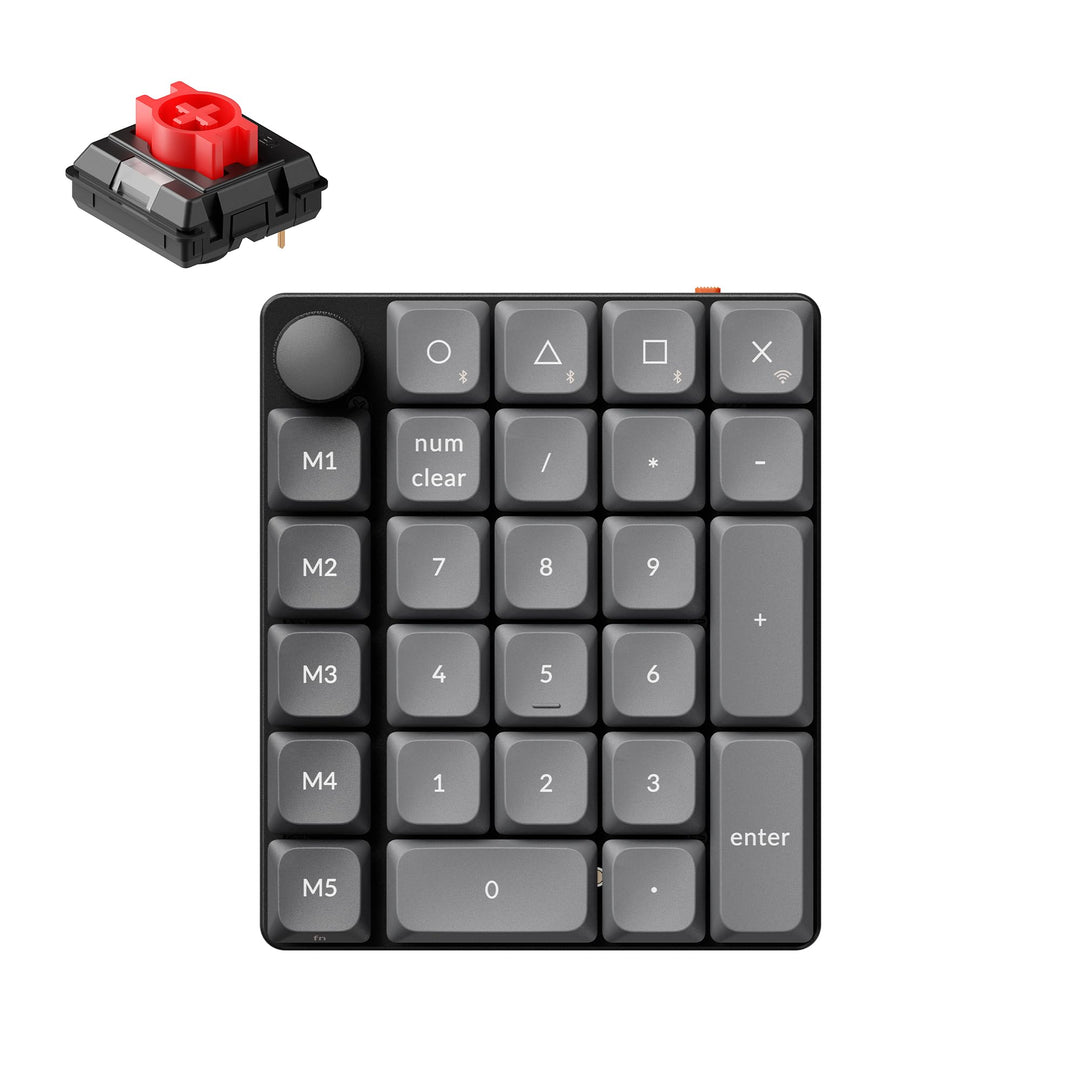 Keychron K0 Max Kabelloser Nummernblock, Low-Profile, programmierbar mit QMK/Launcher, 2,4 GHz & Blu