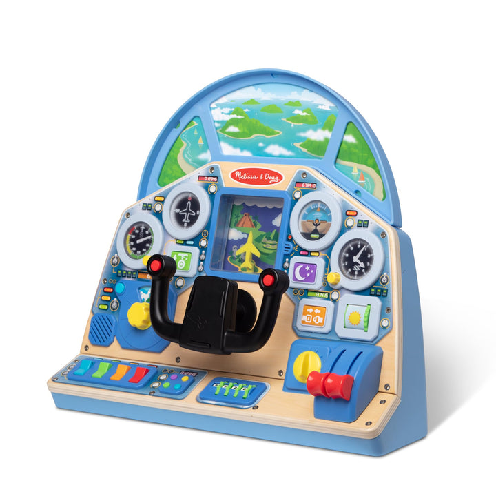 Melissa & Doug 32300 Interaktives Armaturenbrett für Jetpiloten Holzspielzeug für Jungen und Mädchen