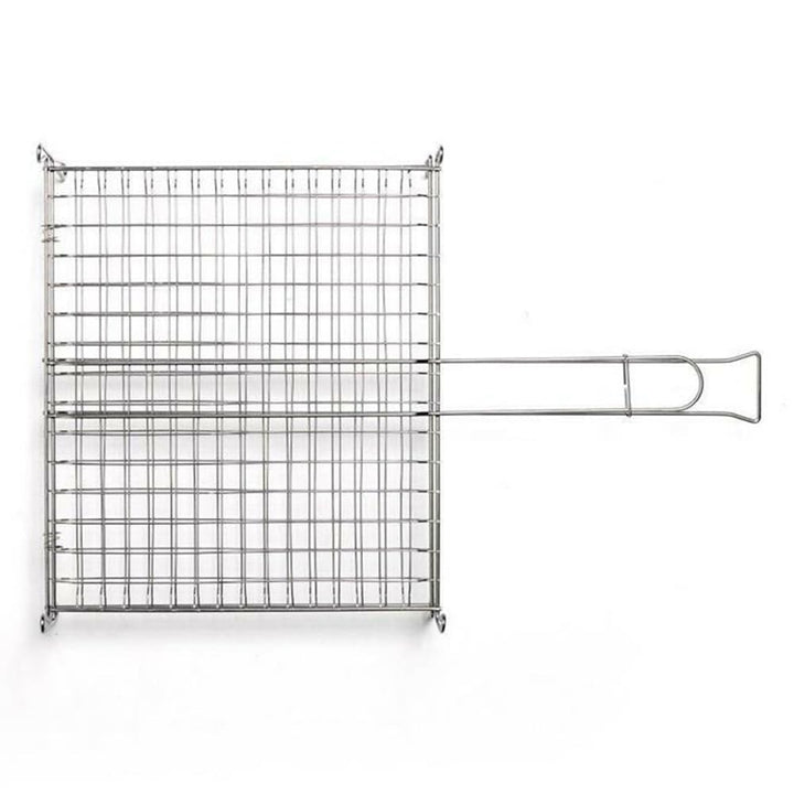 MasterCook Grillrost aus Edelstahl, klappbar, für Holzgrill, Kamin und BBQ, Zubehör für Grill, Fisch