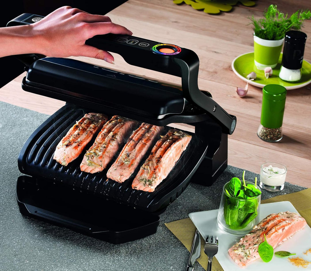 TEFAL GC7128 OPTIGRILL+ Kontaktgrill | 6 Automatikprogramme | Manueller Modus mit 4 Temperaturstufen