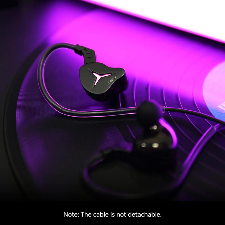 Yinyoo KBEAR Venus Kabel-Gaming-Kopfhörer mit Dynamischer RGB-Beleuchtung, 10 mm Treiber, USB-C IEM