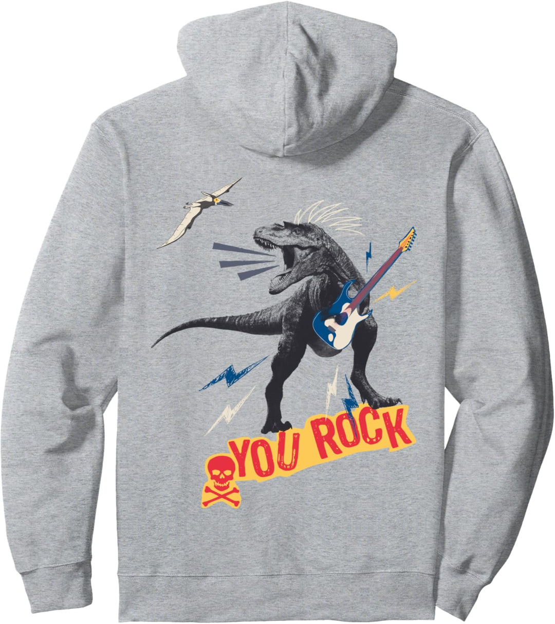 Dinosaurier Rex Rock Star Gitarre Dino Geburtstag Jungen Mädchen Frauen Pullover Hoodie
