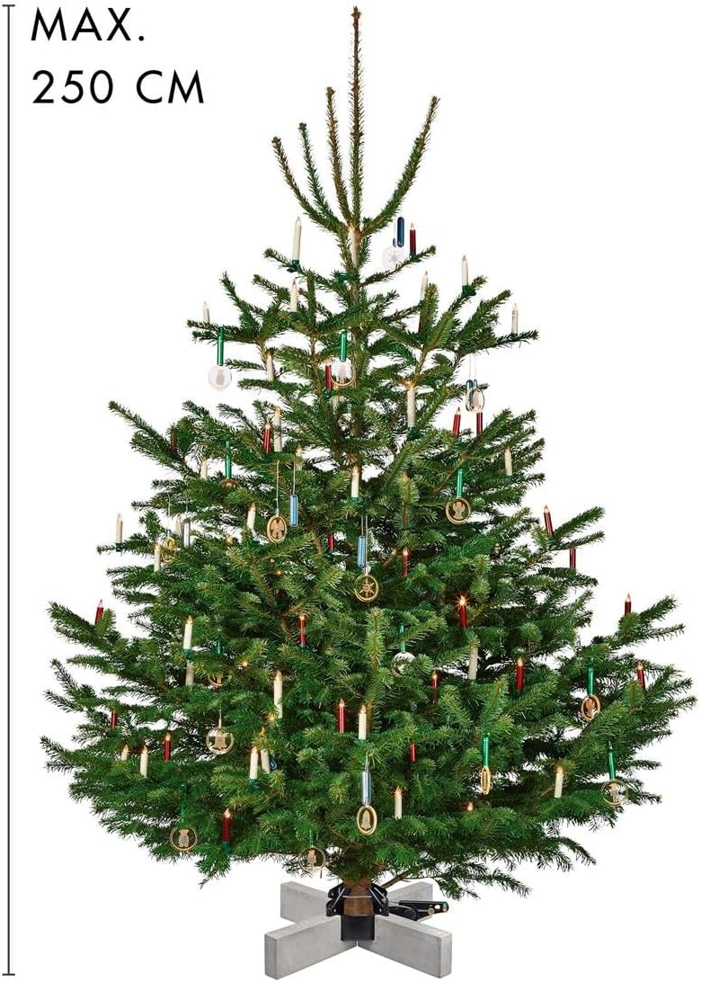 Krinner Design Weihnachtsbaum Christbaumständer Kopenhagen Beton/schwarz inkl. Fusspedal- und Einsei