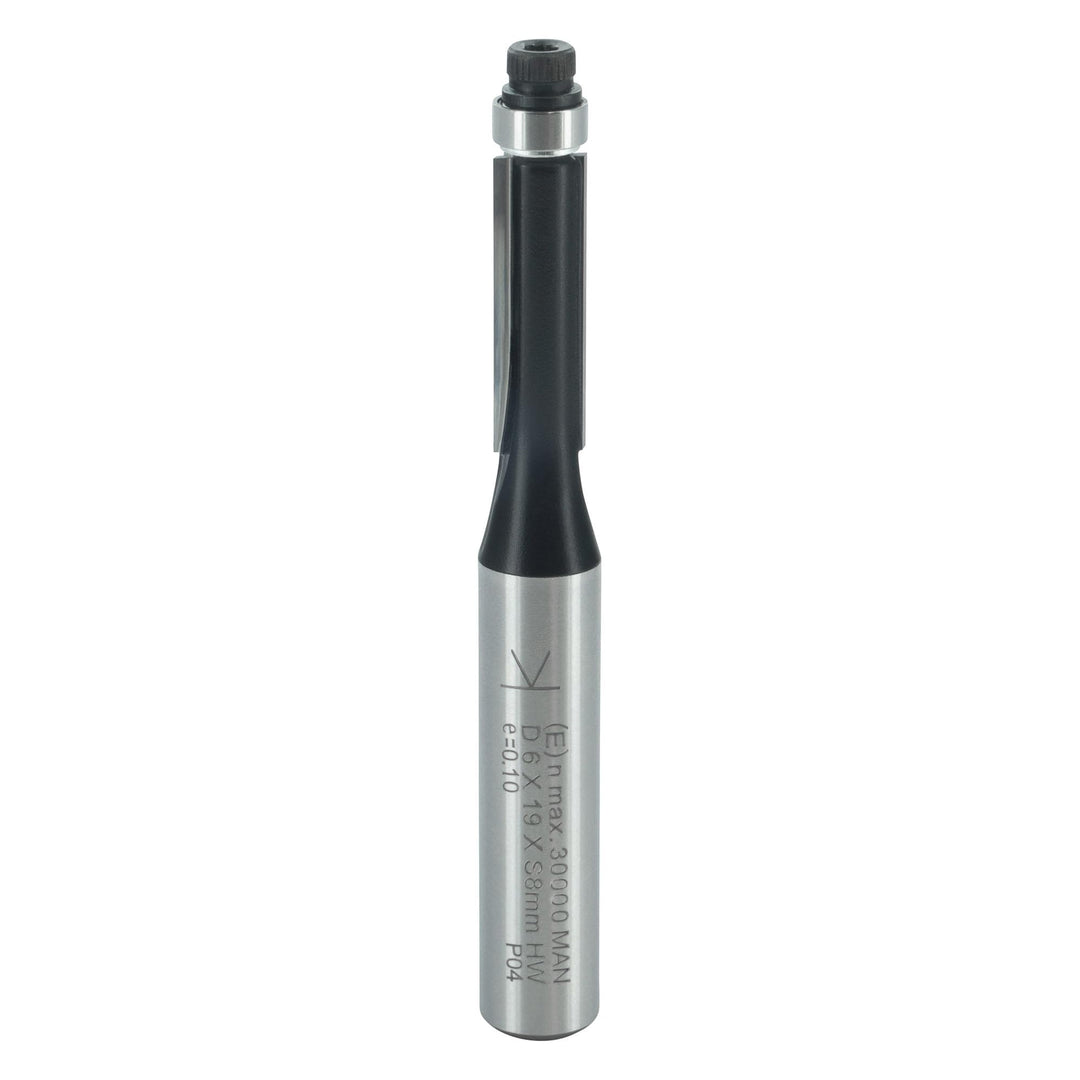 ENT 13579 Bündigfräser HW, Schaft (S) 8 mm, Durchmesser (D) 6 mm, NL 19 mm, GL 64 mm, SL 32 mm, mit