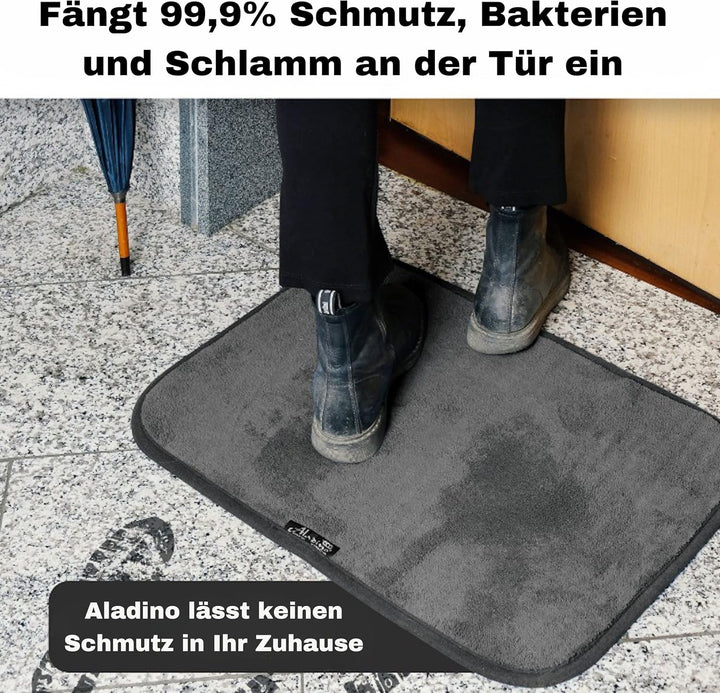 Aladino il tappeto Magico® Premium Fussmatte Für Den Eingangsbereich - Waschbarer Teppich Schmutzfan